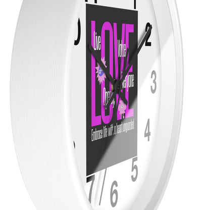 Wall Clock with Love Painting