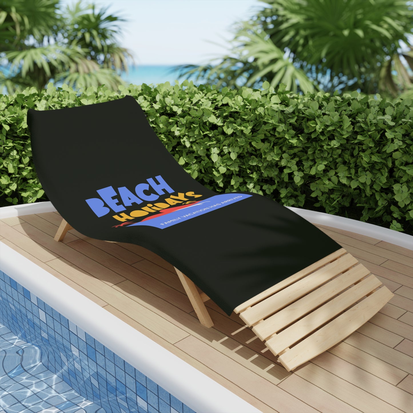 Black Beach Towel