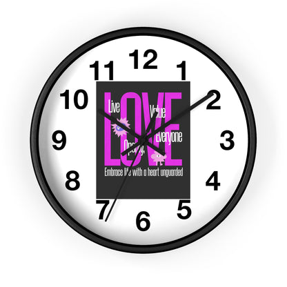 Wall Clock with Love Painting