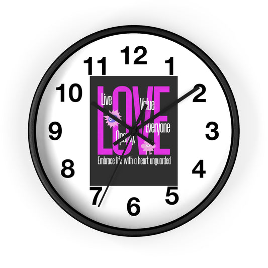 Wall Clock with Love Painting