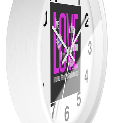 Wall Clock with Love Painting