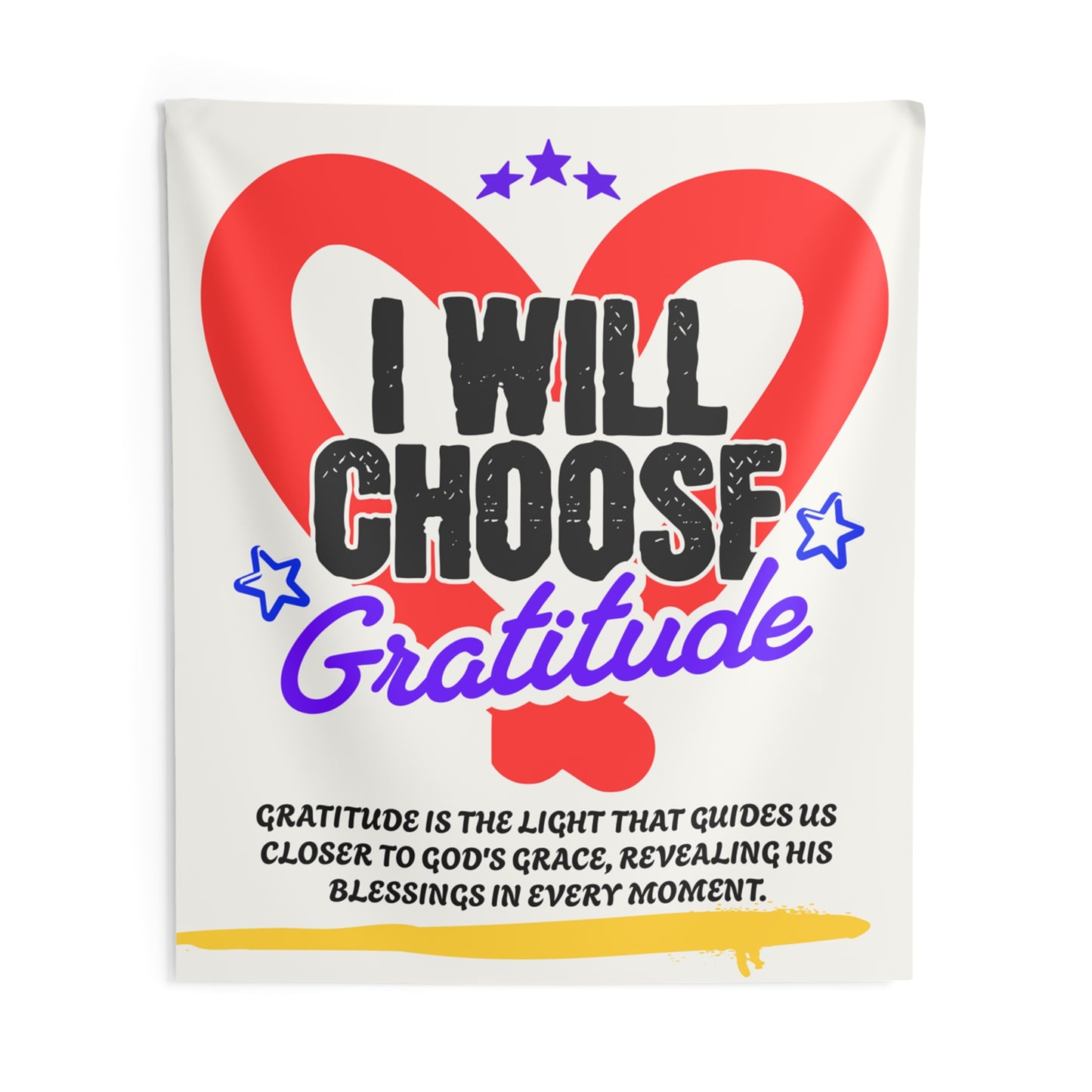 Gratitude Indoor Wall Tapestry