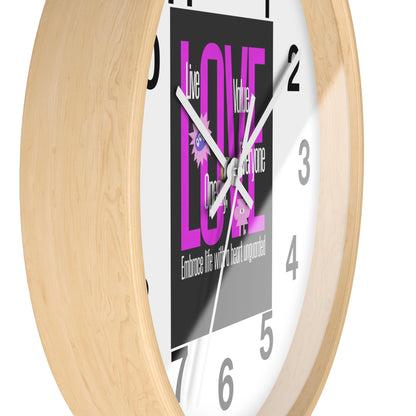 Wall Clock with Love Painting