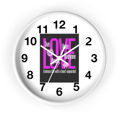 Wall Clock with Love Painting