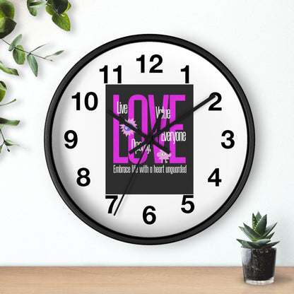 Wall Clock with Love Painting