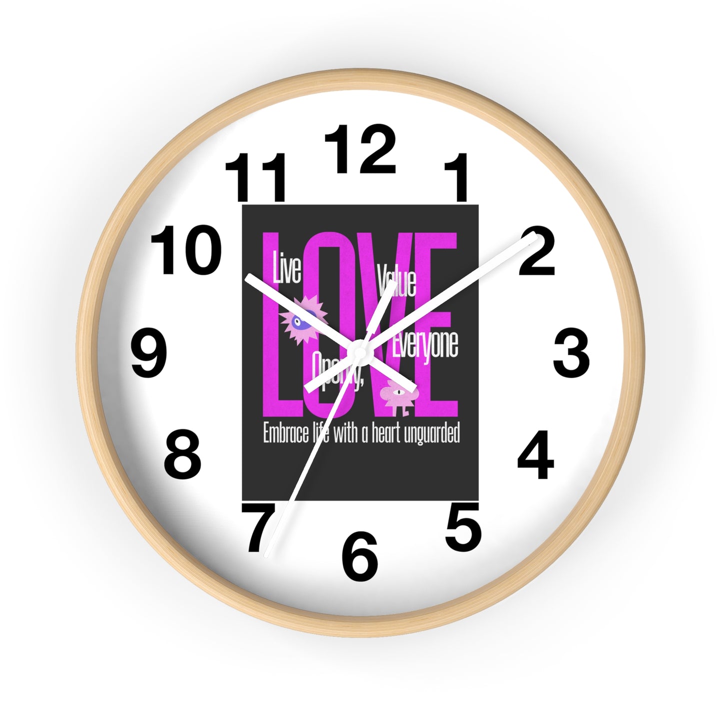 Wall Clock with Love Painting