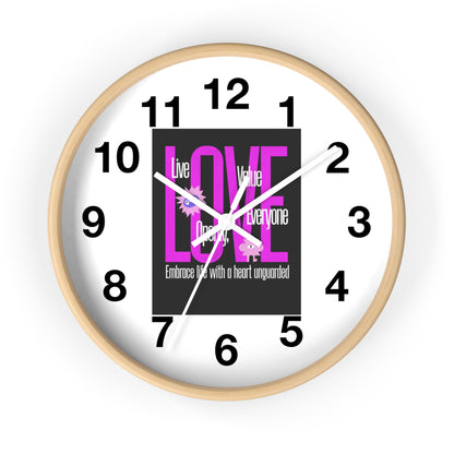 Wall Clock with Love Painting