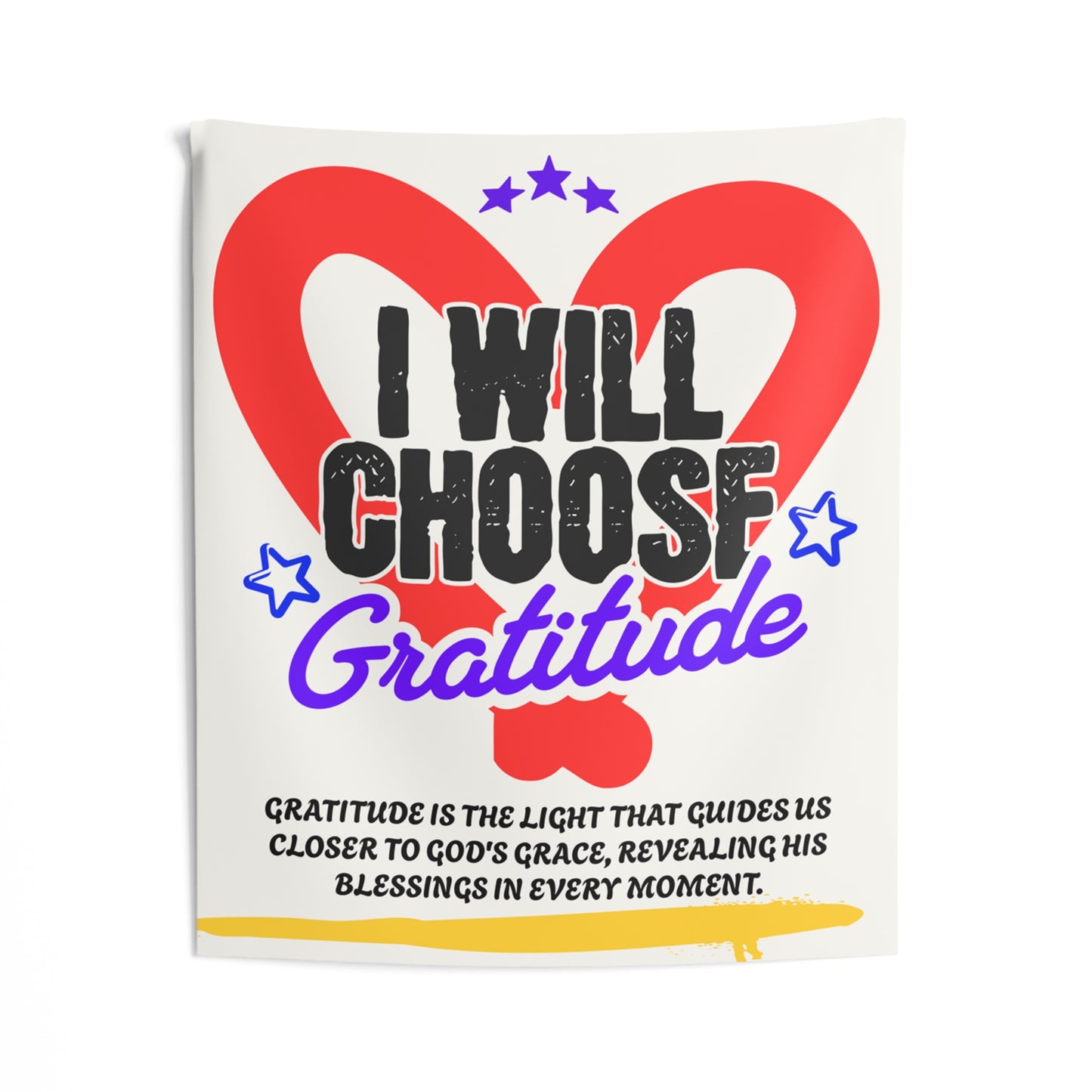 Gratitude Indoor Wall Tapestry