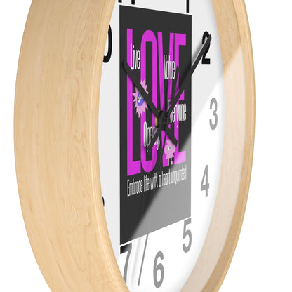 Wall Clock with Love Painting