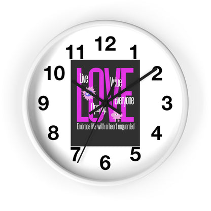 Wall Clock with Love Painting